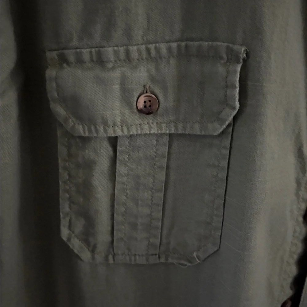 Croft & Barrow Olive Button-Up Shirt - Picture 4 of 5